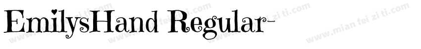 EmilysHand Regular字体转换